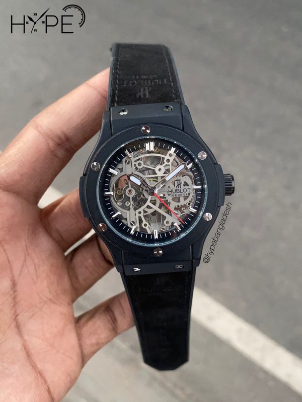 HUBL0T automatic mechanical rubber belt watch