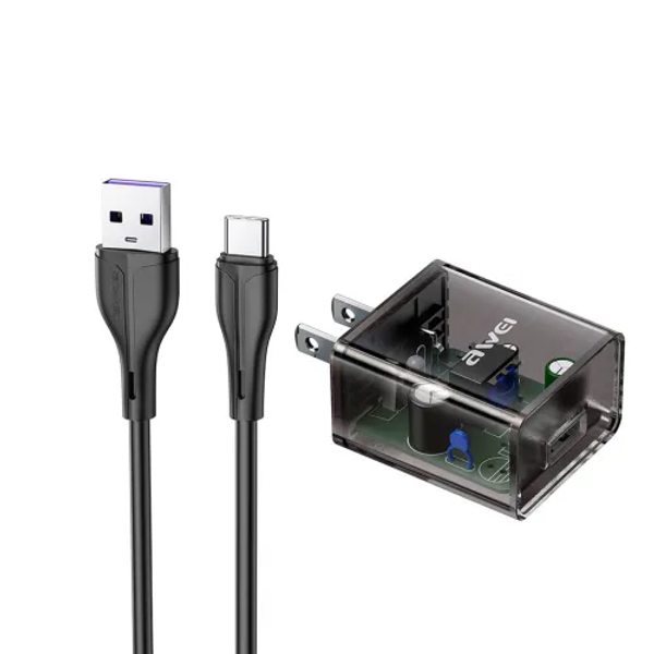 Awei C11T Small Adapter with Type-C Cable