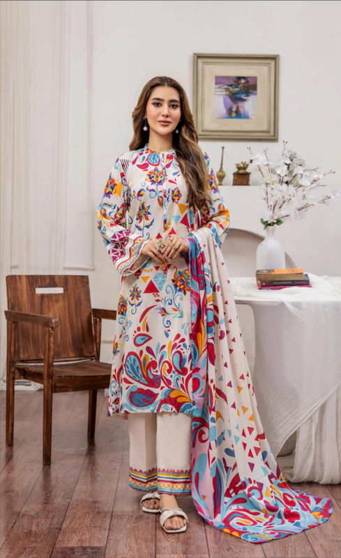 Popinn by Gulljee 3 Piece Printed Lawn