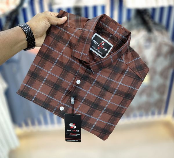 Shy Looks Pure Cotton 'Full Sleeve' Check Shirt