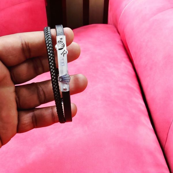22mm Anchor Desgin Black Color Leather Bracelet Stainless Steel Retro Style Bracelets Boyfriend Gifts pulsera hombre