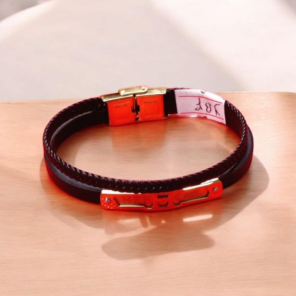 22mm Anchor Desgin Black Color Leather Bracelet Stainless Steel Retro Style Bracelets Boyfriend Gifts pulsera hombre