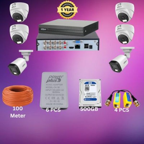 Dahua 8CH XVR 6pcs 2MP camera package