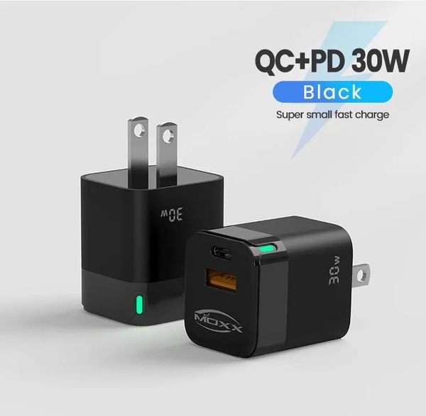 MOXX MC30 Power PD 30W Adapter Type-C & USB+A Port .