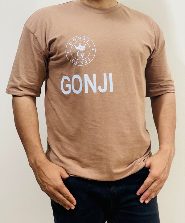 Gonji Printed Drop Shoulder – Classic Brown
