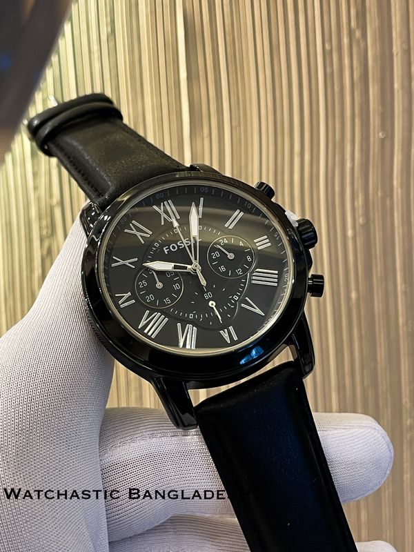 FOSSIL Q BLACK BELT BLACK CASE BLACK DIAL