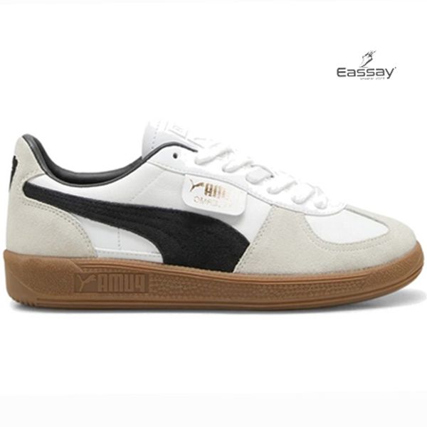 Puma Palermo White and Black Step Sneakers