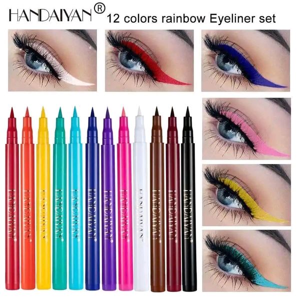 Handaiyan Colorful Eyeliner  Set Of 12pcs