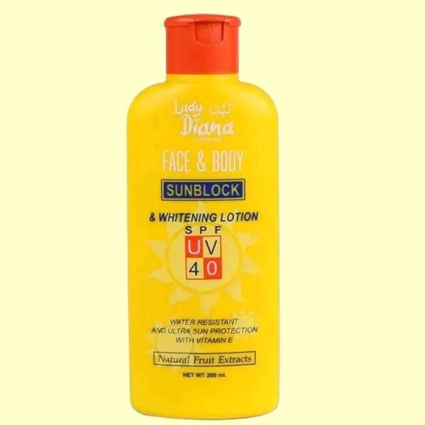 Lady Diana face and body Sunblock & Whitening Lotion 200 ml