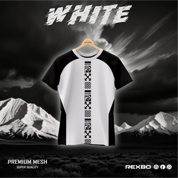 Stylish Mesh Fabric Half Sleeve T-Shirt