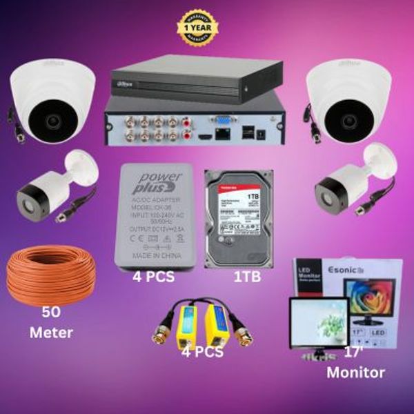 Dahua 8CH XVR 4pcs 2MP camera package