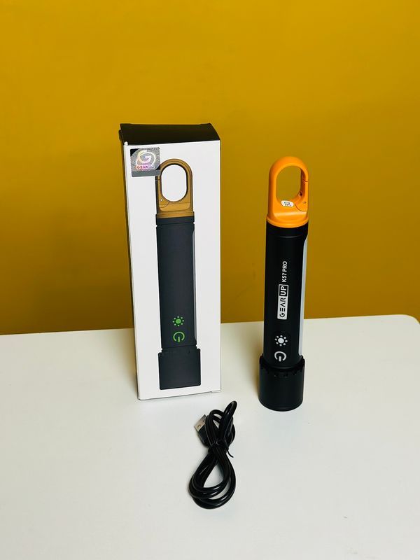 GearUP K57 PRO Rechargeable High Power Flashlight + Large COB Light with 3500mAh Lithium Battery