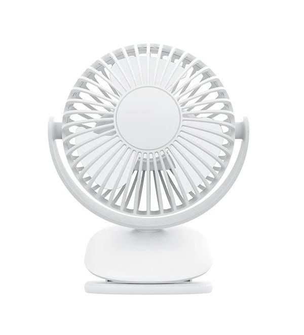 NEW!! mini Clip Fan 360 Degree Rotation Rechargeable Fan (WiWu FS03)- White Color