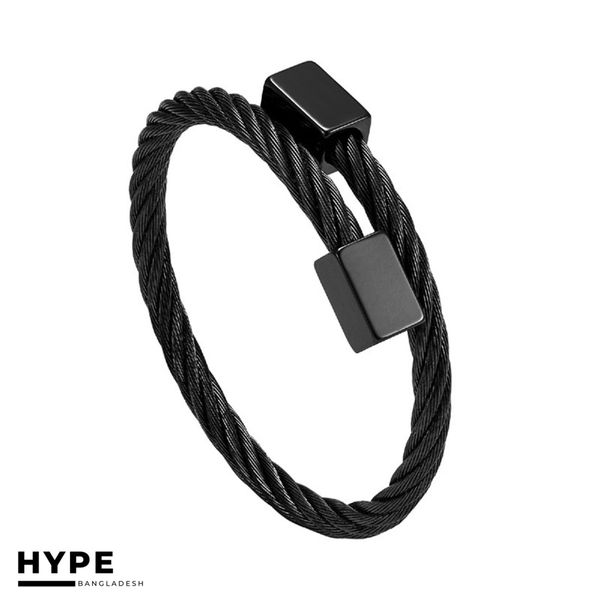 Black stainless steel bracelet