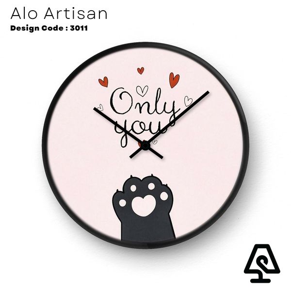 Only You Cat Paw Clock