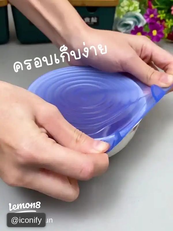 Tampas extensíveis de silicone, 6 p