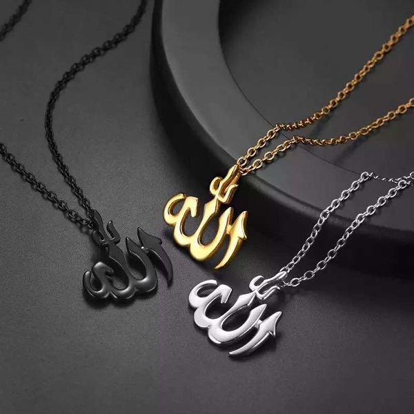 Islam Allah Symbol Pendant Necklace for Men Allah Blessing Charm Party Pendant