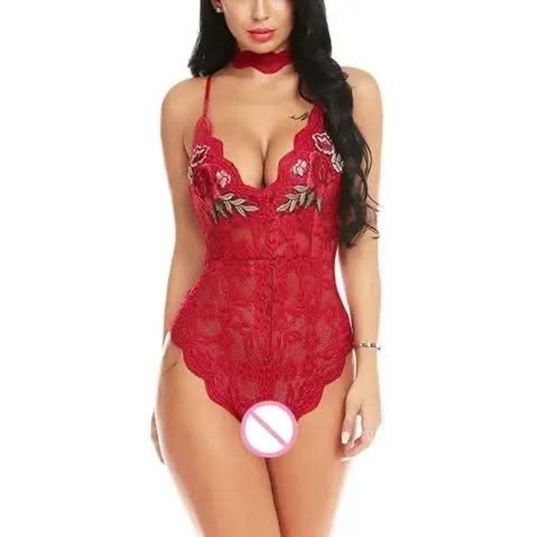 Embroidered hollo lace nighty - Image 7