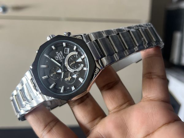 EDIFICE EQB1100 CHAIN BLACK WITH BRAND BOX