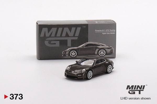 Mini GT 373 Porsche 911 (992) GT3 Touring Agate Grey Metallic