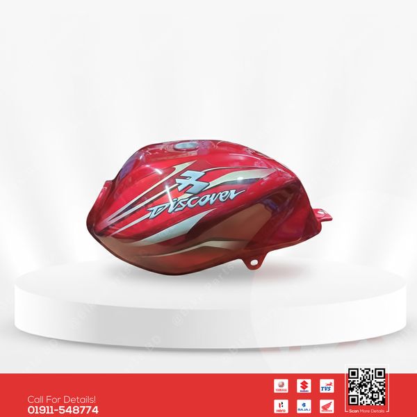 Fuel Tank for Bajaj Discover 100 (Red Gold) bike.