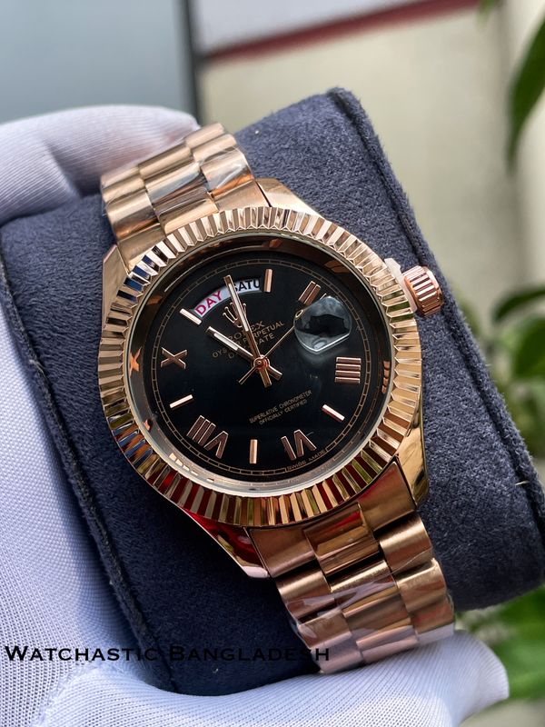 ROLEX DAY DATE ROSE GOLD BLACK