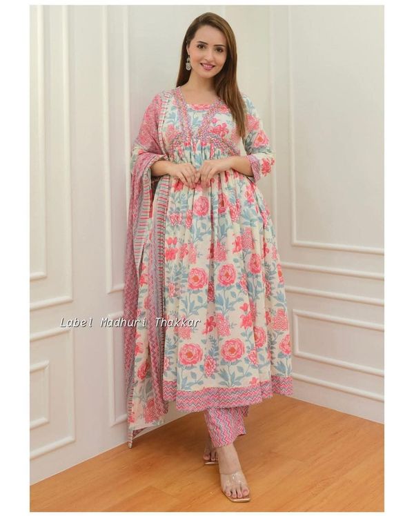 Anarkali Three Piece