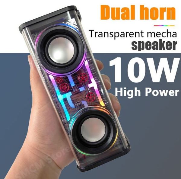 A88 10W Transparent Dual Bluetooth Speaker