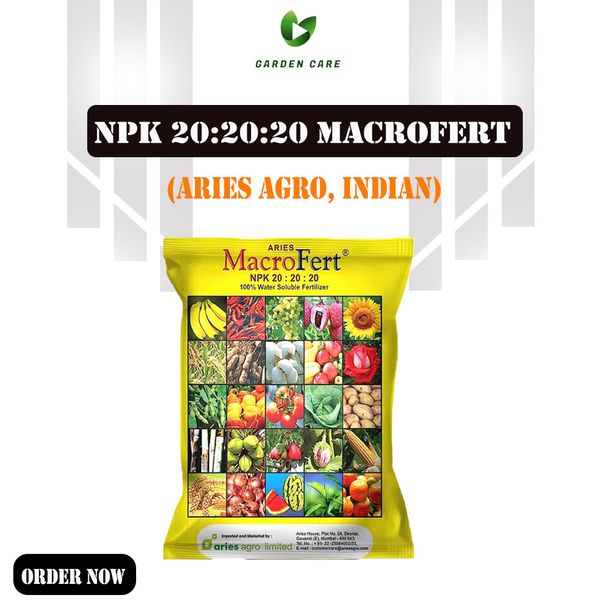 NPK 20:20:20 Macrofert-1 kg (Intact Packet) - (Aries Agro, Indian)