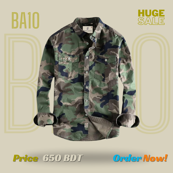Army Style Oxford Casual Shirt