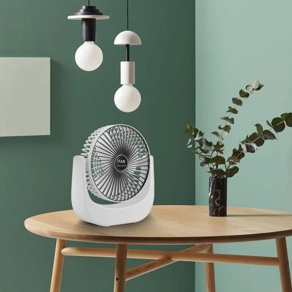 Desktop Mini Fan, Wide Angle Portable Rechargeable Desk Fan : 4360 - Image 2