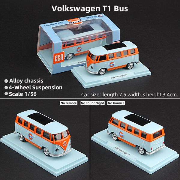 CCA 1:56 Volkswagen T1 Bus Gulf Diecast Model