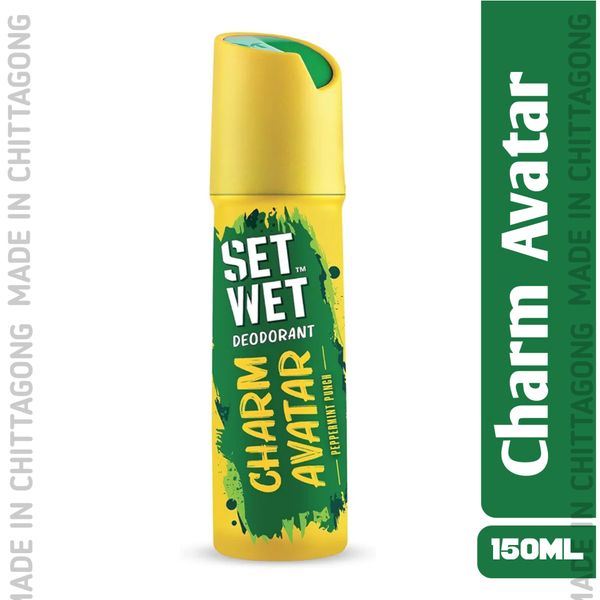 ET WET Deodorant For Men Charm Avatar Peppermint Punch, 150m