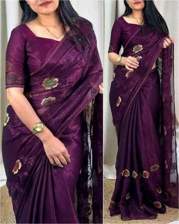 প্রিমিয়াম মাইক্রো জর্জেট শাড়ি