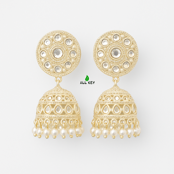 Classic Pearl - Tipped Jhumka Earrings