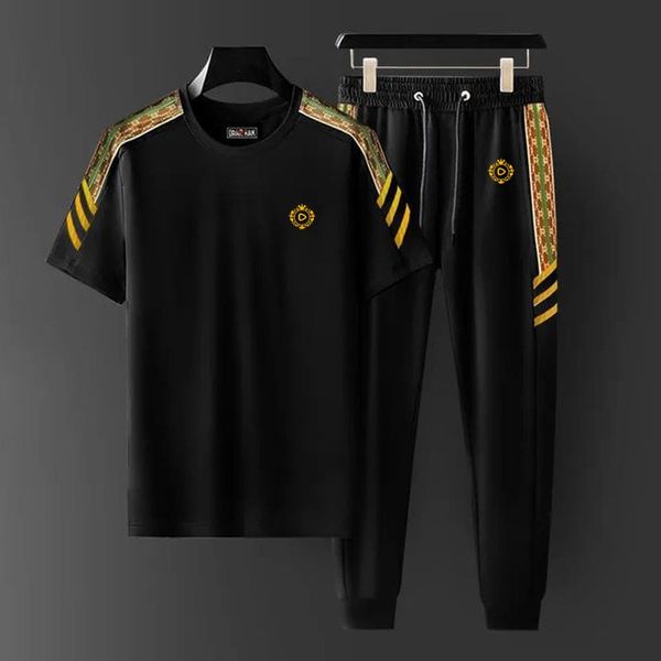 Sportswear Casual O-neck T-shirts + Pants Tracksuit Set