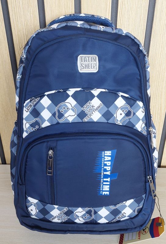 Latin Sheep School Bag Blue