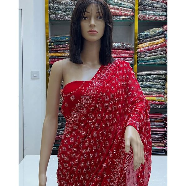 Glittering Glow Gemstone Saree.