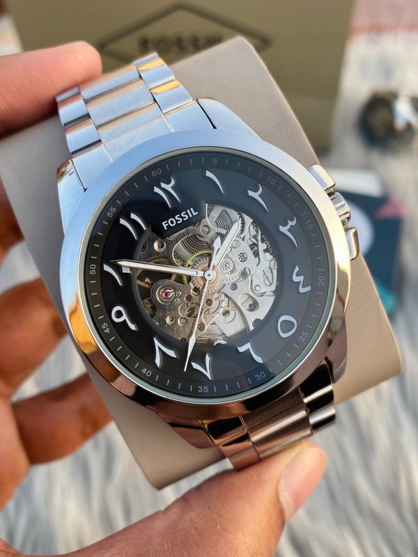 Fossil Grant Automatic Stainless Steel Arabic Dial Watch