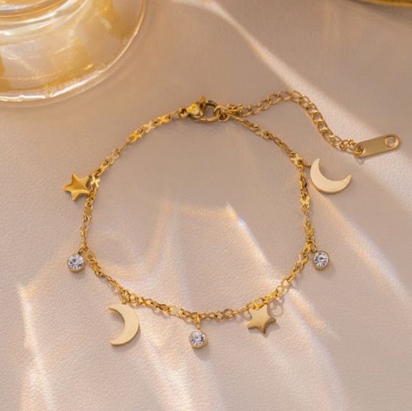 Moon star stone bracelet