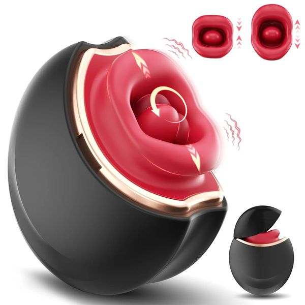 Mouth-Shaped Biting Vibrators for Women with 10 Tongue Licking Clitoral Nipple Stimulation Adult Sex Toys Females Masturbator
