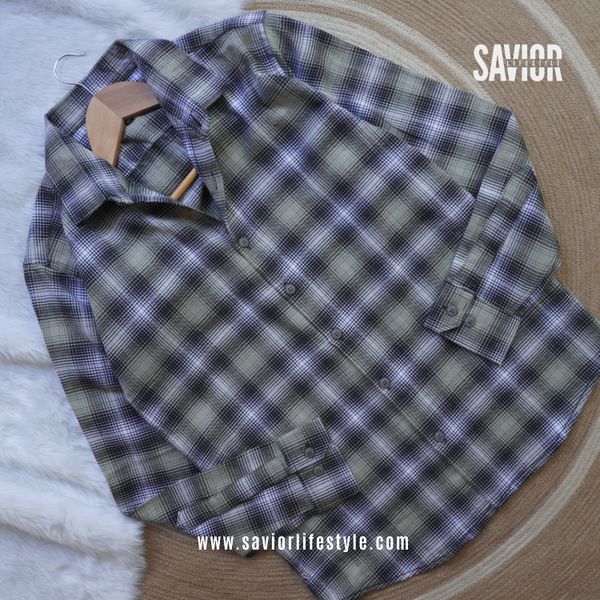 Shadow Grey Check - Full Sleeve Pocket Less Check Shirt