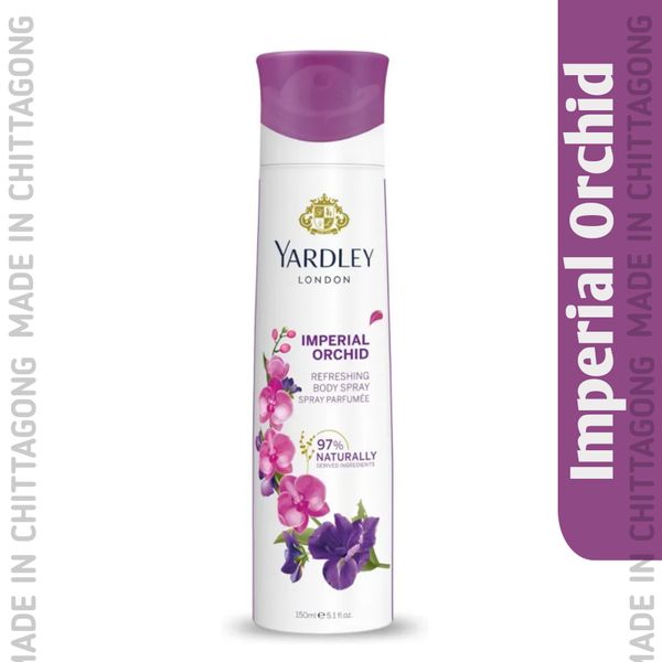 Yardley London Imperial Orchid Body Spray For Women, 150 ml