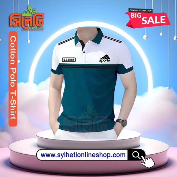 Polo Cotton T-Shirt (U.S ARMY) For Men's