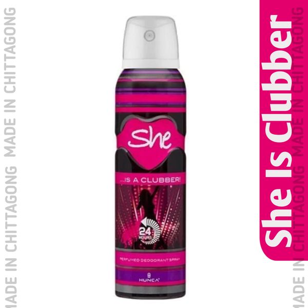 She Is Clubber Deodorant Body Spray For Women_150 Ml