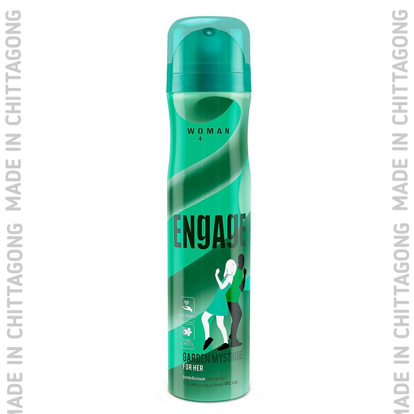 Engage Garden Mystique Deodorant, For Women, Spicy & Woody Notes, Long-Lasting
