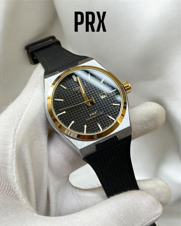 Tissot PRX Fibre Belt Gold Black (AA)