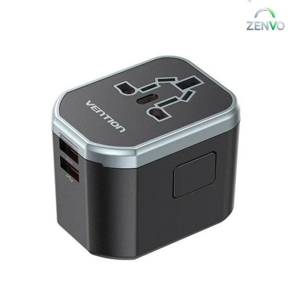 Vention 20W 3-Port USB (C + A + A) Universal Travel Adapter (FJCB0)