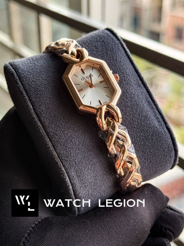 GUCCI ROSE GOLDEN CASE WHITE DIAL