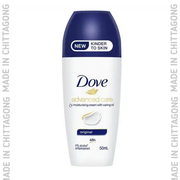 Dove Original Deodorant Roll On with 1/4 moisturizer, 50ml